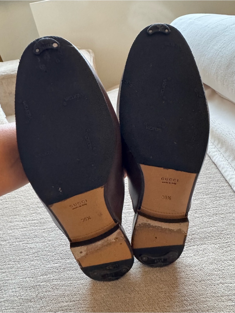 Gucci Brown Leather Slip-On Loafers with Gold Horsebit Detail - Picture 4 of 7